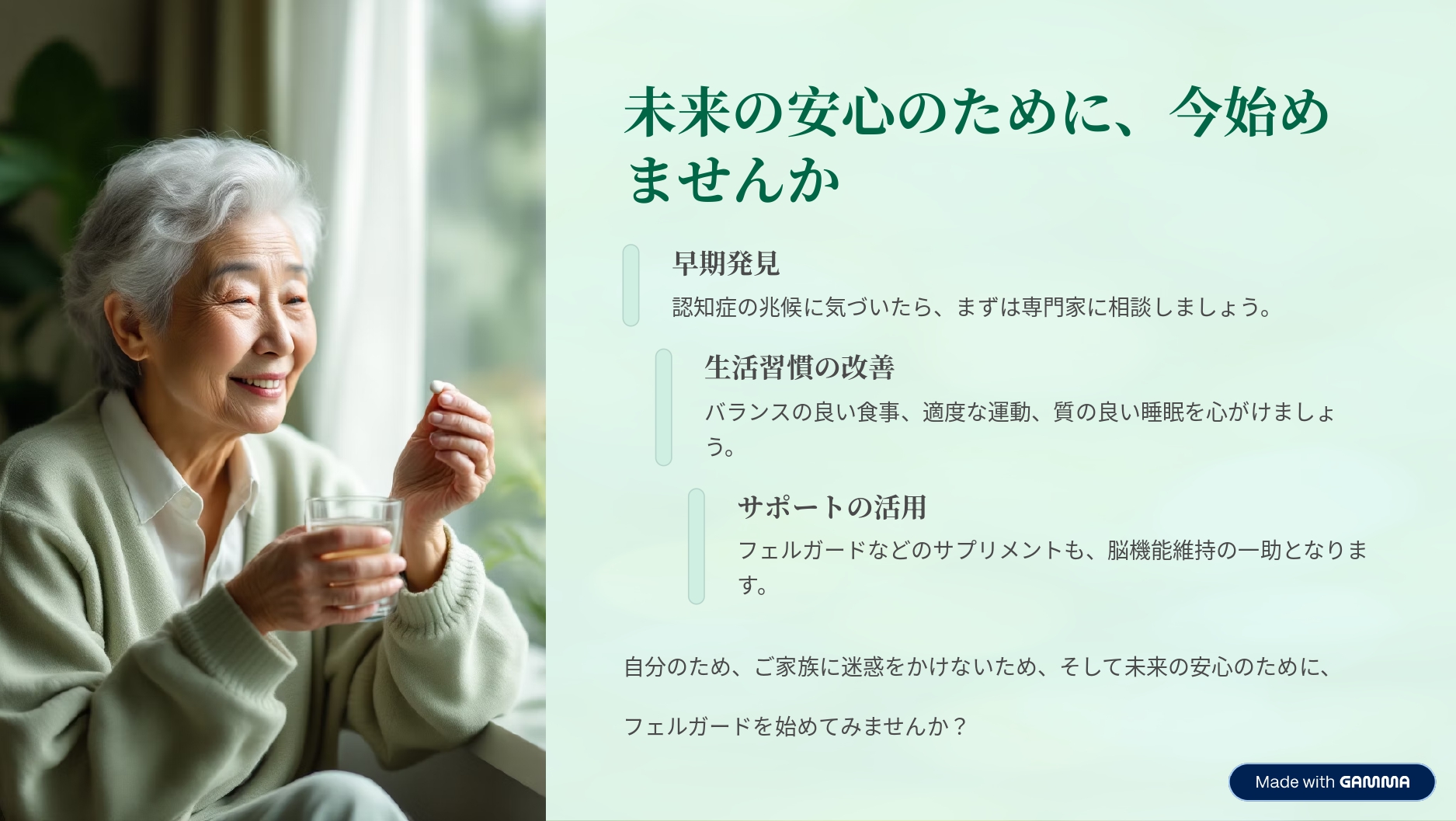 認知機能サポートサプリ フェルガード